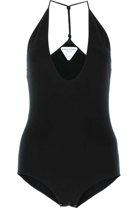 Bottega Veneta for Women Bottega Veneta Black Cashmere Blend Bodysuit