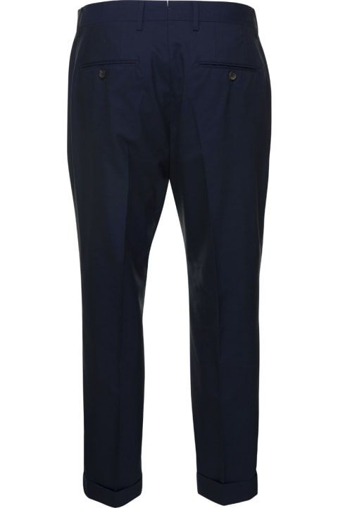 Reveres 1949 Pants for Men Reveres 1949 Blue Tailored Trousers In Wool Blend Man