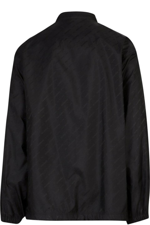Balenciaga Sale for Men Balenciaga Allover Logo Printed Rain Jacket