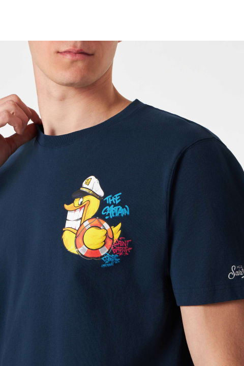 Homeware MC2 Saint Barth Man T-shirt With Captain Duck Print | Crypto Puppets® Special Edition