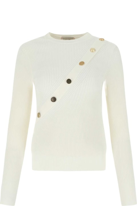 Alexander McQueen Sweaters for Women Alexander McQueen Ivory Stretch Viscose Sweater