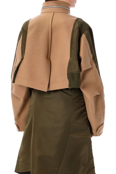 Sacai معاطف وجواكت لـ السيدات Sacai Nylon Detail Bomber Coat