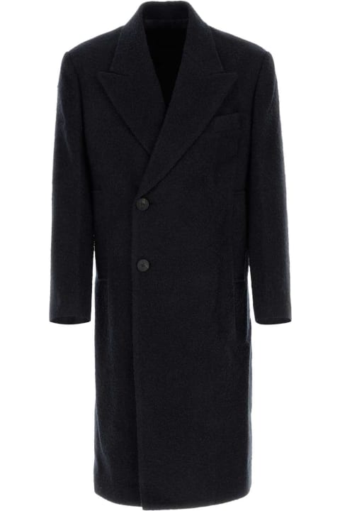 WOOYOUNGMI Coats & Jackets for Men WOOYOUNGMI Melange Blue Acrylic Blend Coat