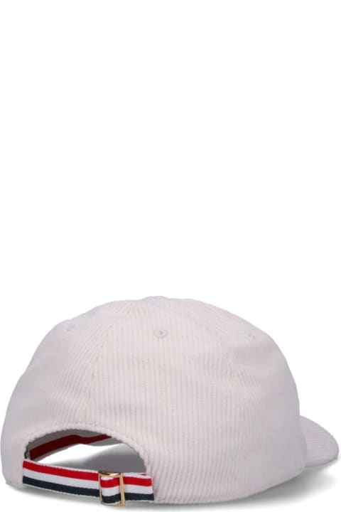 Thom Browne Hats for Men Thom Browne Velvet Baseball Cap