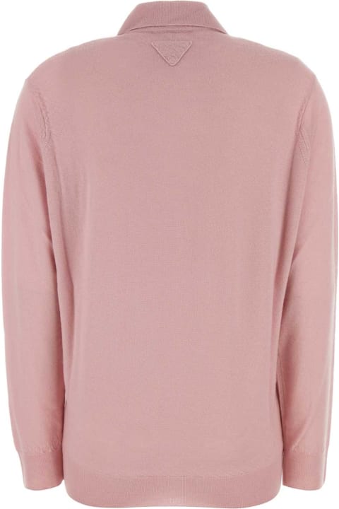 Topwear for Women Prada Pink Cashmere Polo Shirt