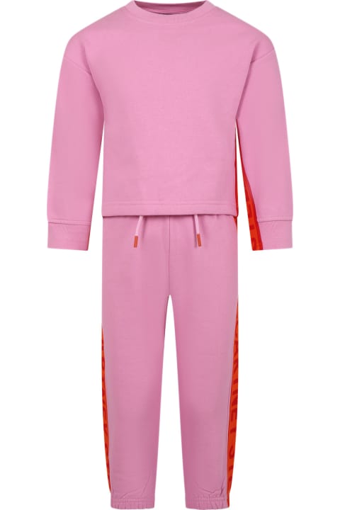Jumpsuits for Girls Stella McCartney Kids Pink Outfit For Girl With Logo
