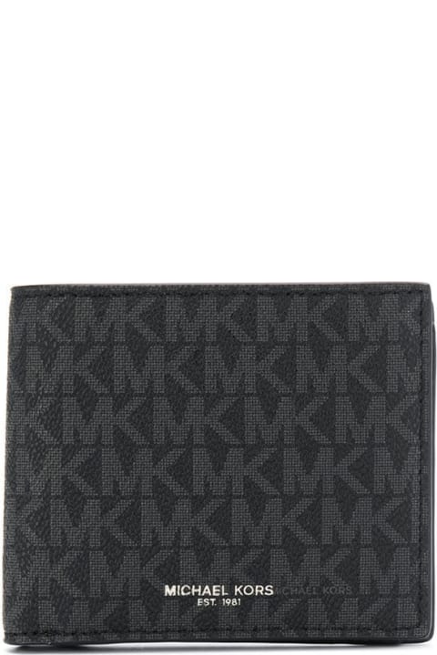 Wallets for Men Michael Kors Logo Plaque Bi-fold Wallet