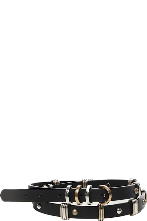 Pinko لـ Women Pinko Thin Leather Belt