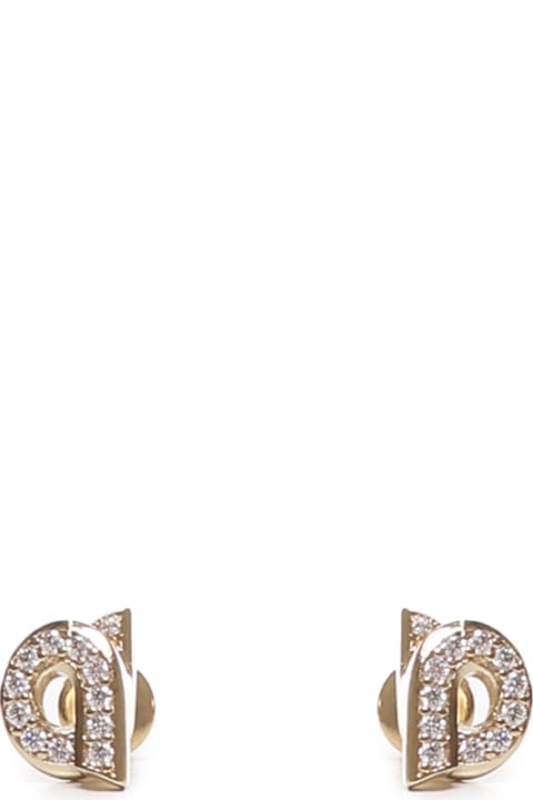 Jewelry for Women Ferragamo Gancini Earrings With Rhinestones