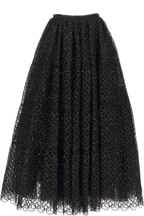 Giambattista Valli Skirts for Women Giambattista Valli Embroidered Tulle Skirt