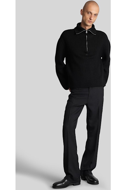 Courrèges for Kids Courrèges Knitwear In Black Wool