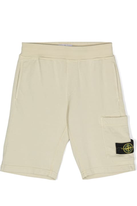 Stone Island Junior ملابس تحتية لـ أولاد Stone Island Junior Dove Sports Shorts With Logo