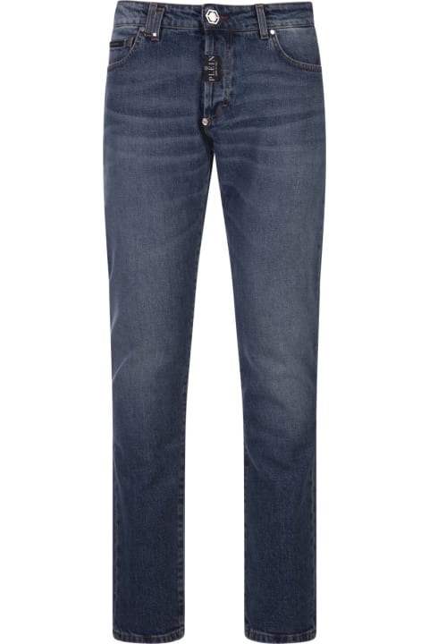 Philipp Plein Jeans for Men Philipp Plein Denim Trousers Super Straight Cut Premium