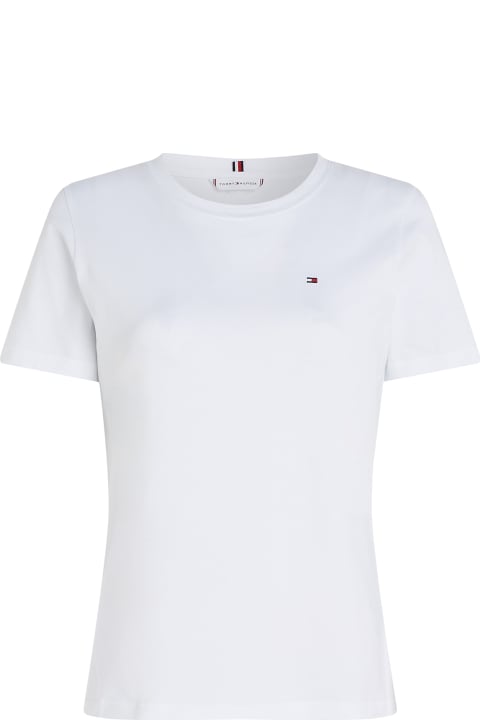 Tommy Hilfiger Women Tommy Hilfiger White T-shirt With Mini Logo