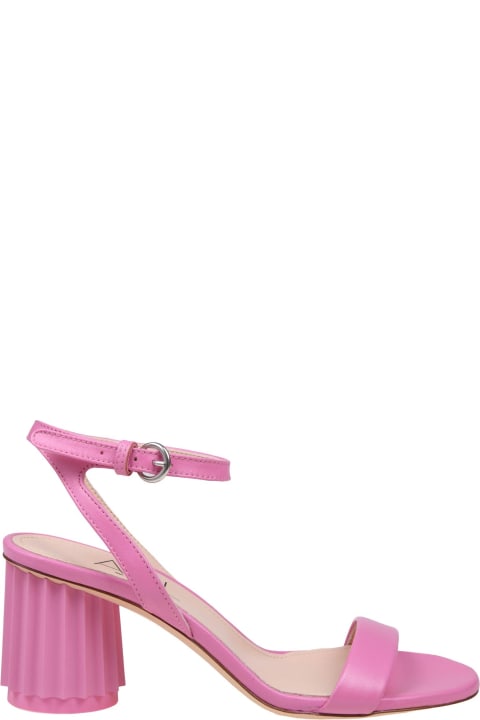 Fashion for Women AGL Pink Leather Sandal With Column Heel