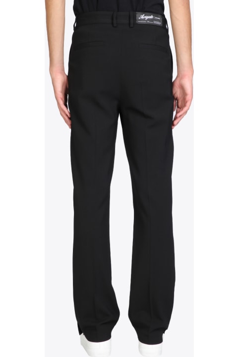 Grade Trousers Black viscose tailored pant with ankle vent - Grade trousers