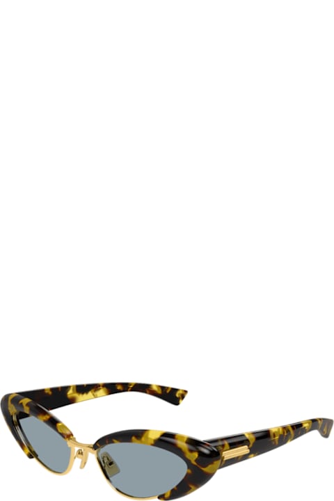 Bottega Veneta Eyewear for Kids Bottega Veneta Eyewear Bottega Veneta Bv1387s Linea Ribbon 002 Havana Blue Sunglasses