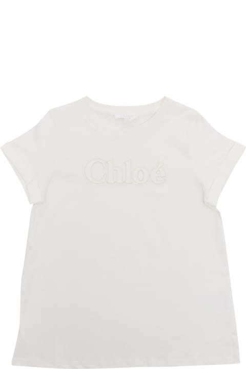 Topwear for Girls Chloé White T-shirt With Logo