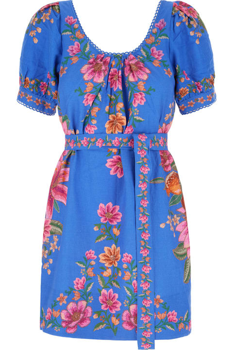 Fashion for Women Farm Rio Printed Linen Blend Dress