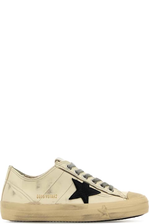 Golden Goose Sneakers for Women Golden Goose White Leather V-star 2 Sneakers