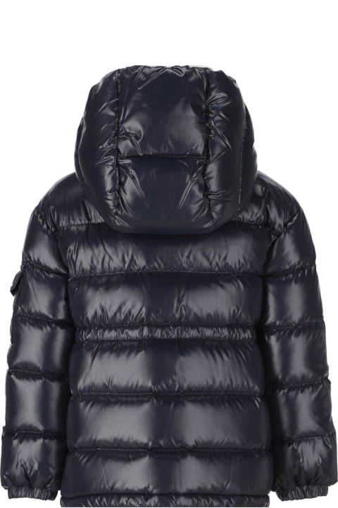 Coats & Jackets for Baby Girls Moncler Logo-patch Hooded Padded Jacket
