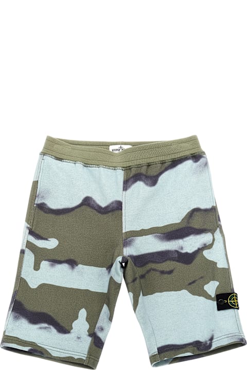 Stone Island Junior for Kids Stone Island Junior Logo Badge Bermuda Shorts