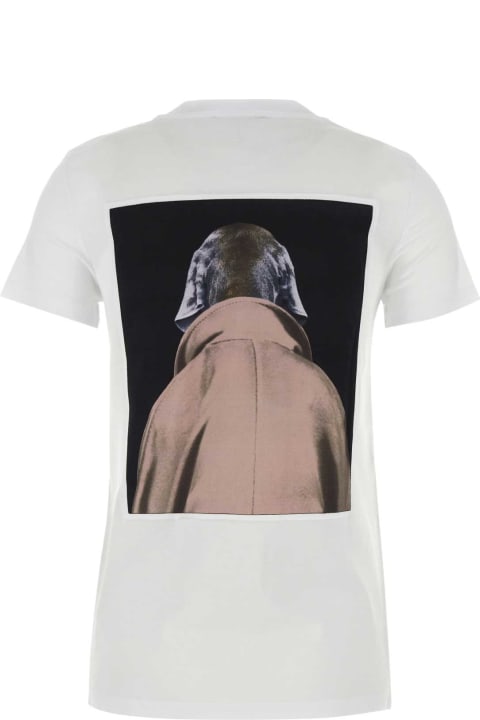 أدوات منزلية Max Mara White Cotton Cipria T-shirt