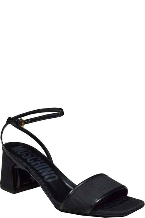 Moschino Sandals for Women Moschino Logo-jacquard Square Toe Sandals