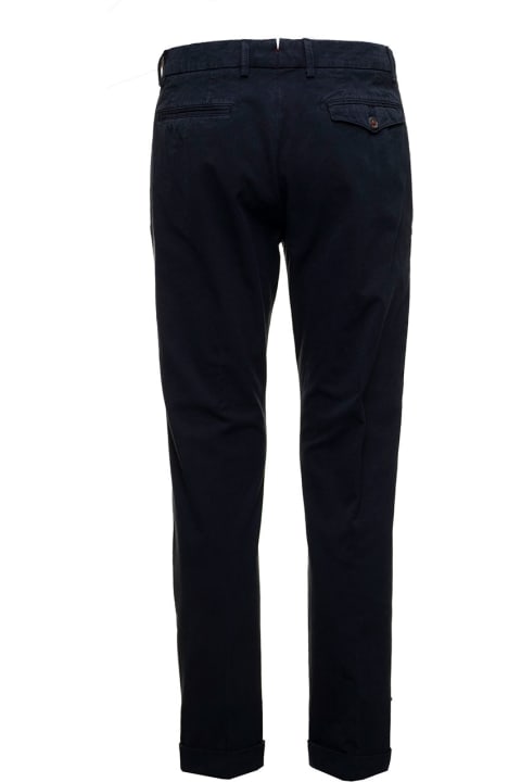 Berwich Man's Blue Cotton Tailored Pants