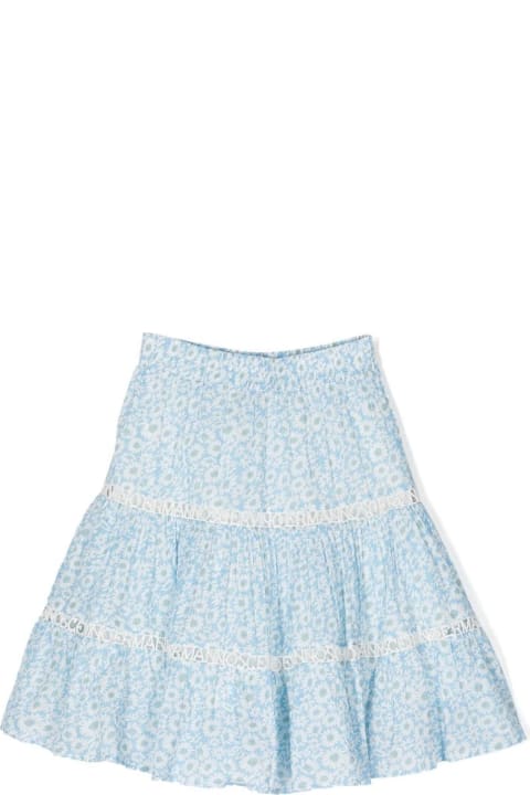 Light-blue Cotton Skirt