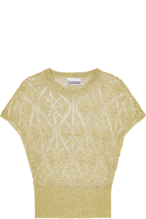 Ganni Sweaters for Women Ganni Metallic Top