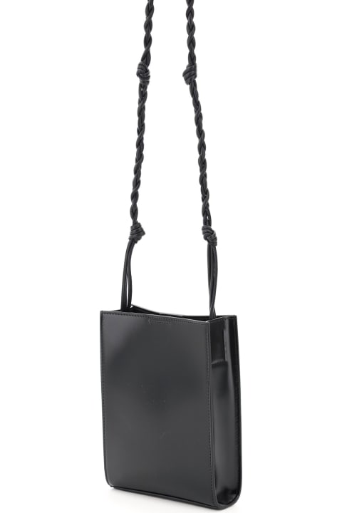 Jil Sander Shoulder Bags for Women Jil Sander Black Leather Small Tangle Crossbody Bag