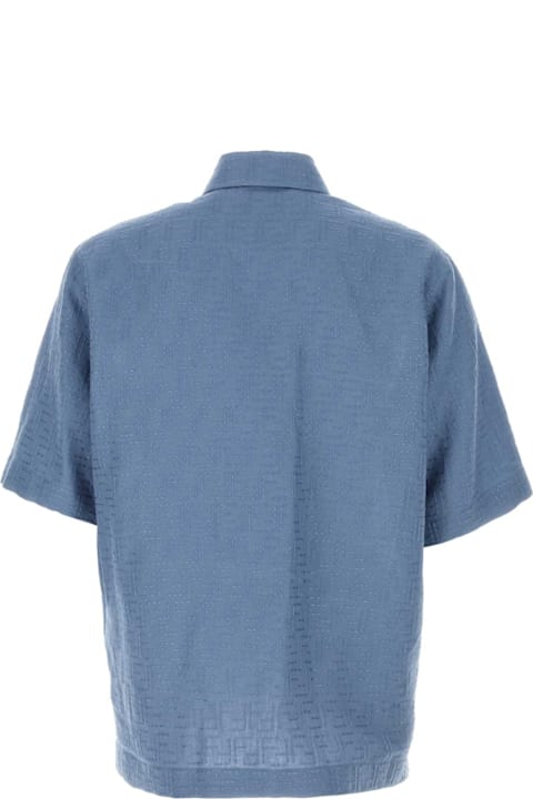 Fashion for Men Fendi Cerulean Blue Linen Blend Shirt