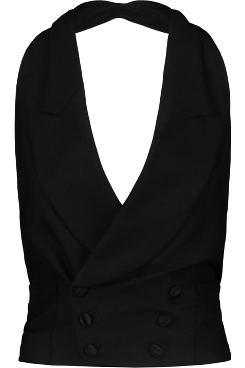 ウィメンズ Maison Margielaのコート＆ジャケット Maison Margiela Halterneck Sleeveless Double-breasted Waistcoat