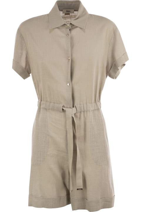 Herno Jumpsuits for Women Herno Chemisier Jumpsuit With Drawstring