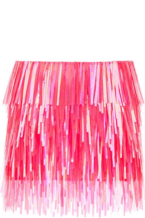 ウィメンズ スカート SportMax Fluo Pink Sequins Mini Skirt