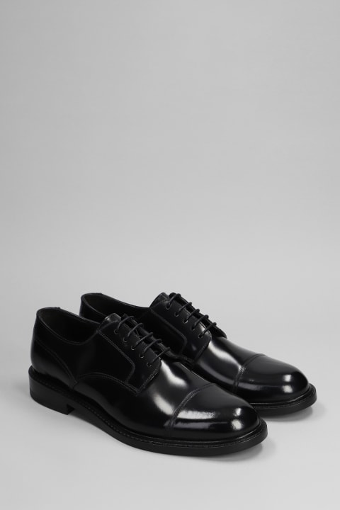 Tagliatore 0205 Loafers & Boat Shoes for Men Tagliatore 0205 Casey Lace Up Shoes In Black Leather