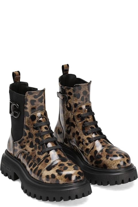 Homeware Dolce & Gabbana Dolce &amp; Gabbana Brown Leopard-print Lace-up Shoes