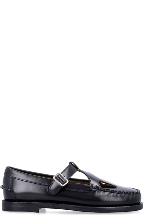 Sebago Angelina Tale Black Leather Moccasins