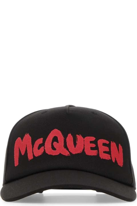 Hats for Men Alexander McQueen Black Cotton Baseball Cap