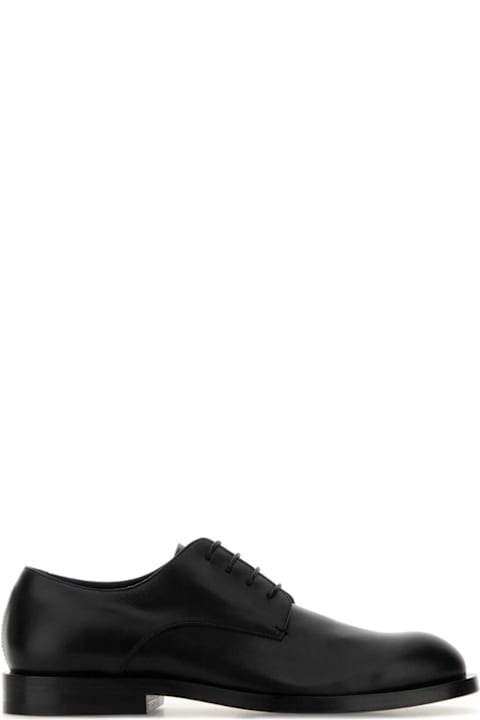أدوات منزلية Jil Sander Black Leather Lace-up Shoes