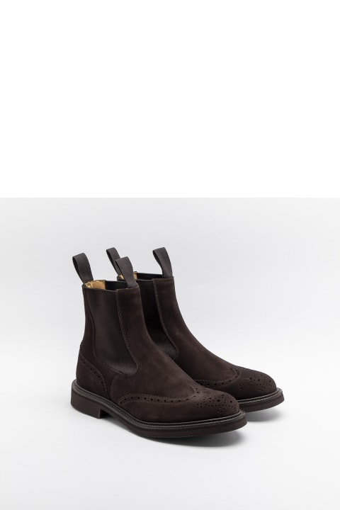 Tricker's Shoes for Men Tricker's Henry Coffee Suede Chelsea Boot