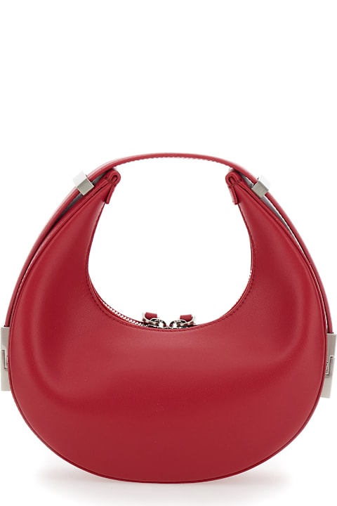 Bags for Women OSOI 'mini Toni' Red Shoulder Bag With Engraved Logo In Leather Woman