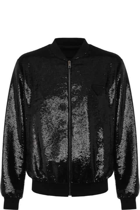 Coats & Jackets for Men Prada Sequin-embellished Bomber Jacket
