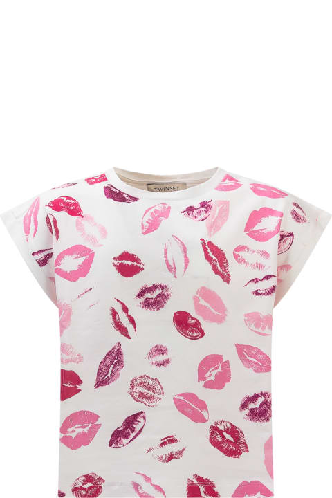 T-Shirts & Polo Shirts for Girls TwinSet Kiss T-shirt