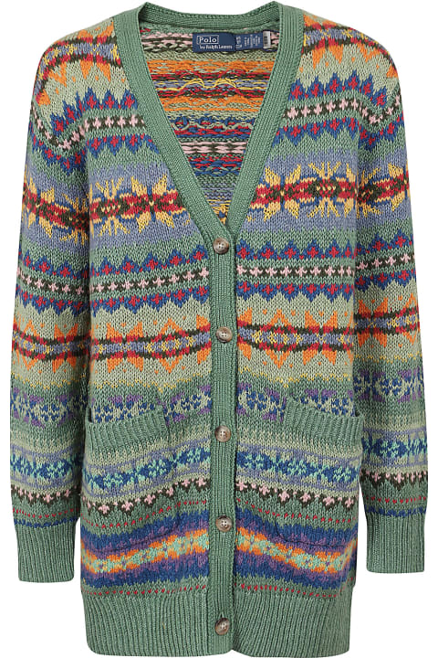 Polo Ralph Lauren Sweaters for Women Polo Ralph Lauren Fairisle Crd-long Sleeve-cardigan