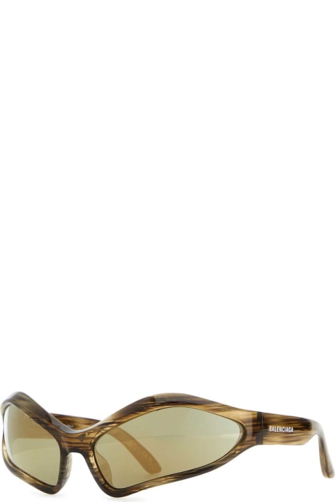 メンズ Balenciagaのアイウェア Balenciaga Multicolor Acetate Fennec Oval Sunglasses