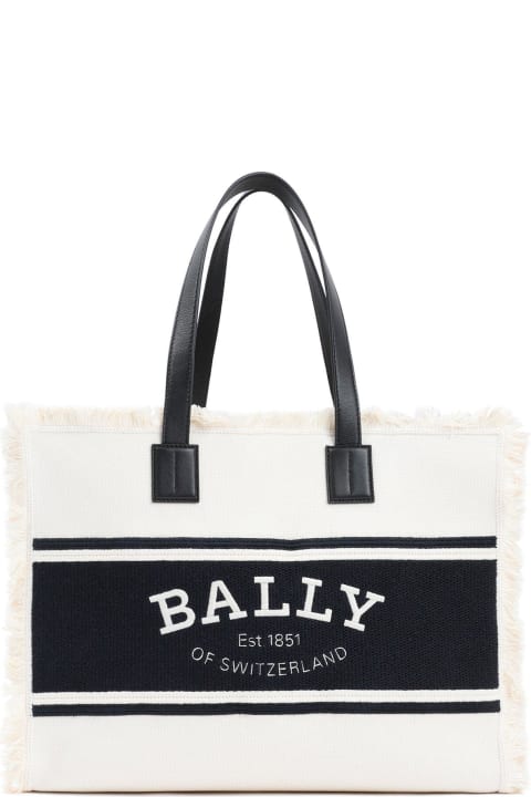 Bally for Women Bally Logo Embroidered Fringed Tote Bag