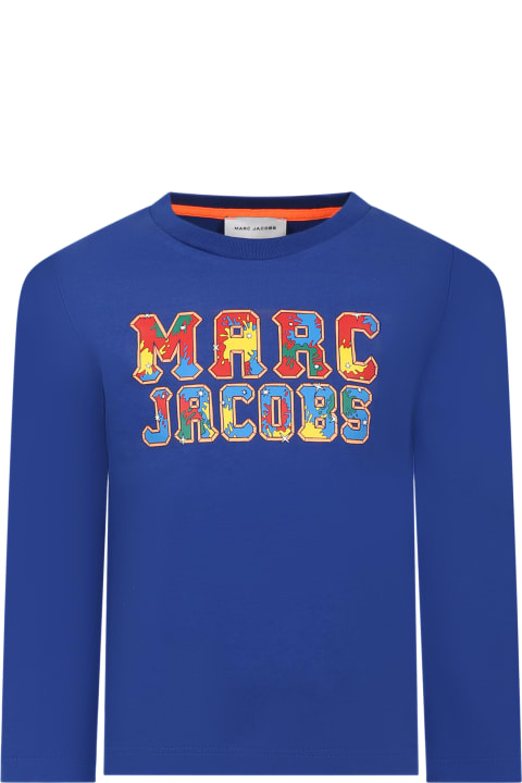 Little Marc Jacobs for Kids Little Marc Jacobs Blue T-shirt For Boy With Logo