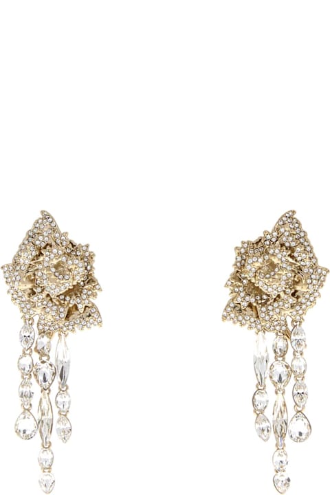 Homeware Alexander McQueen Embellished Metal Garofano Earrings
